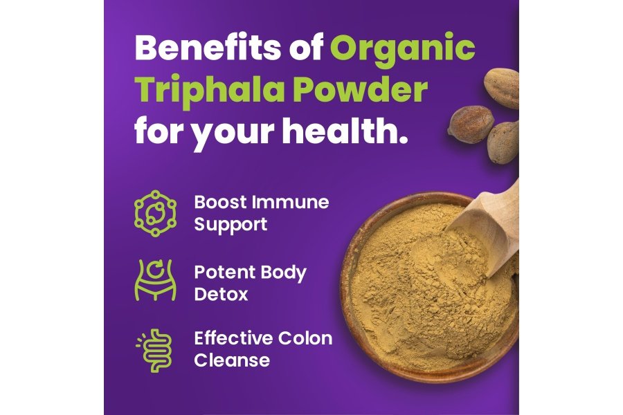 SIDDHAYU Triphala en polvo orgánico - 12 oz (paquete de 1) - Image 3