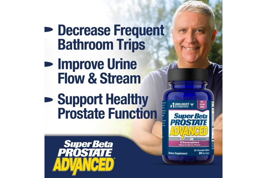 Super Beta Prostate Advanced Chewables - Suplemento de apoyo a la próstata para la salud de los hombres (60 masticables, 1 botella) - Image 5