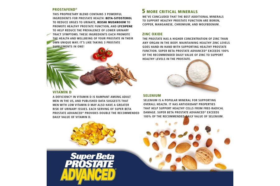 Super Beta Prostate Advanced Chewables - Suplemento de apoyo a la próstata para la salud de los hombres (60 masticables, 1 botella) - Image 4