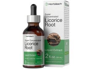 Extracto de raíz de regaliz Horbäach | 2 onzas líquidas | Tintura sin alcohol | Líquido vegetariano, sin OGM y sin gluten