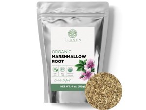 Hierba de raíz de malvavisco orgánica 4 oz. (113 g), raíz de malvavisco orgánica certificada por el USDA a granel, raíz de malvavisco, Althaea officinalis, raíz de malvavisco, té de raíz de malvavisco, hierba Althea, cortada y tamizada
