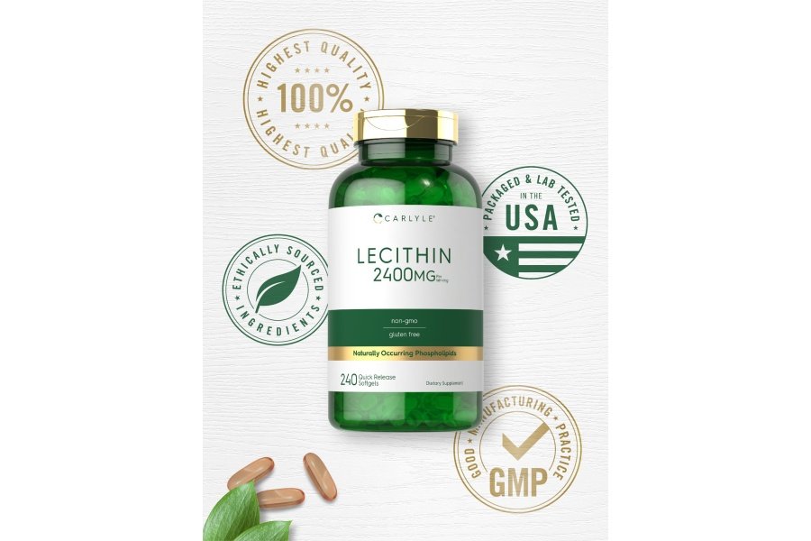 Lecitina Carlyle 2400 mg | 240 cápsulas de gelatina blanda | Suplemento de fosfolípidos | Sin OGM, sin gluten - Image 5