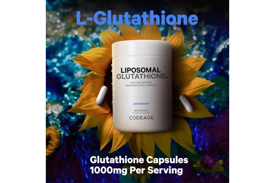 Codeage Glutatión liposomal 1000 mg, complejo de fosfolípidos antioxidantes GlutaONE, suplemento de cápsulas reducidas de L-glutatión, aceite de girasol sin OGM y fosfolípidos esenciales de lecitina, vegano, 60 ct - Image 4
