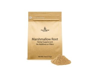 INGREDIENTES PUROS ORIGINALES Extracto de raíz de malvavisco (4 oz), polvo, suplemento herbario