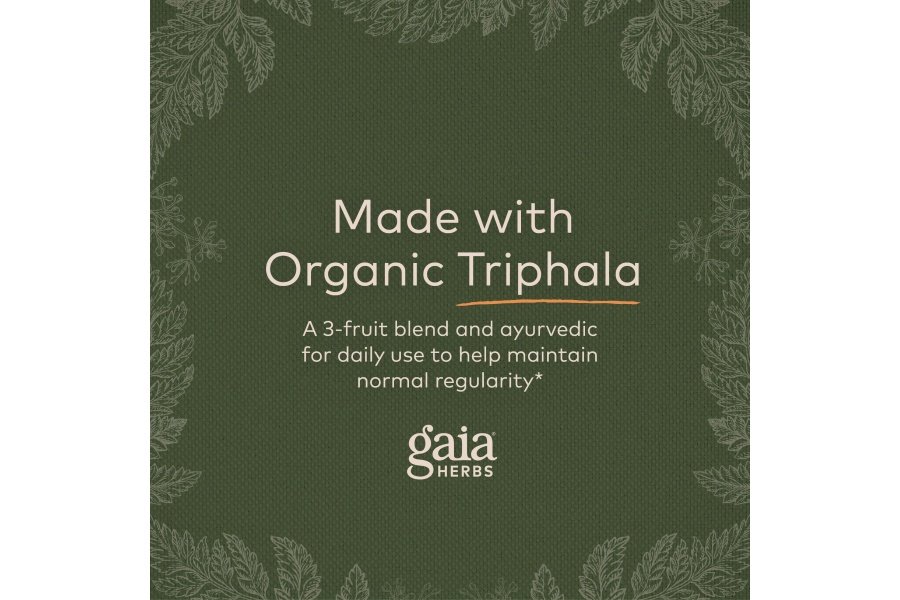 Gaia Herbs Triphala Fruit - Apoya la salud digestiva - Limpia suavemente su sistema* - con Amla Fruit, Belleric Myrobalan y Chebulic Myrobalan - 60 cápsulas veganas (suministro para 30 días) - Image 6