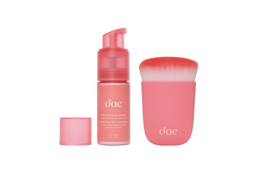 DAE Hair Fairy Duster Dúo de champú seco y cepillo para mezclar Kabuki
